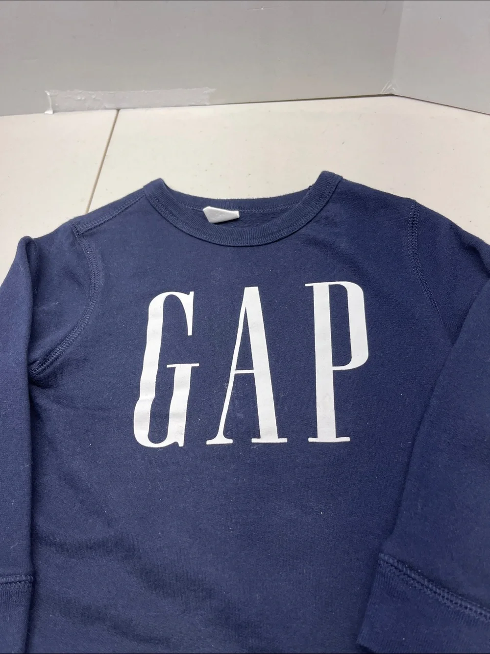 GAP Navy Crewneck Sweatshirt with White Logo
